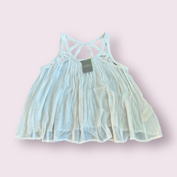 Anthropologie Tops - NWT Women’s Anthropologie Vanessa Virginia Cream Embroidered Strap Boho Tank 6